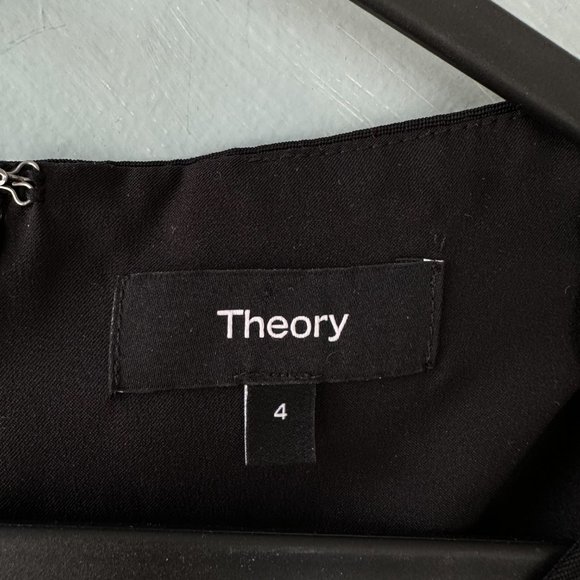 Theory Boatneck Belted Sheath Dress - Picture 2 of 4